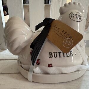 Rae Dunn Cream Rooster Butter Dish